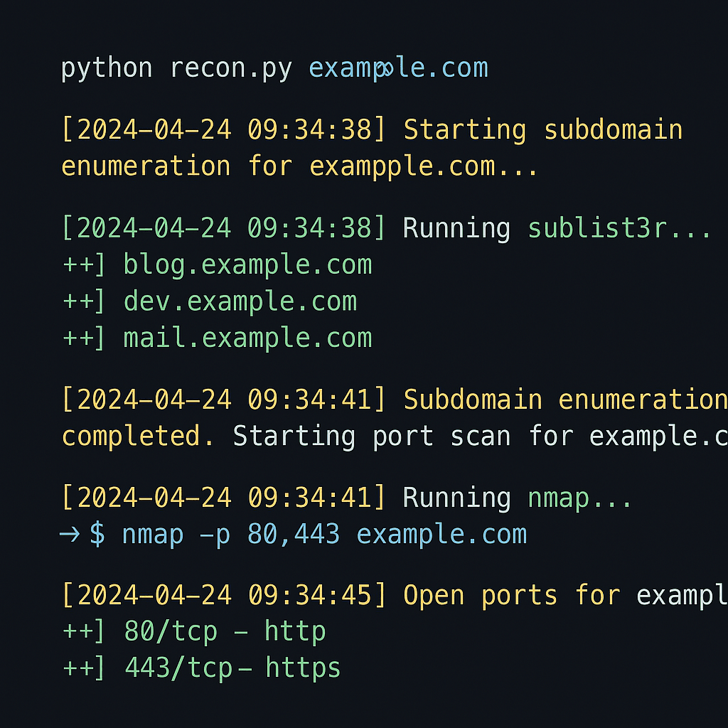 Cybersecurity Recon & Automation Toolkit